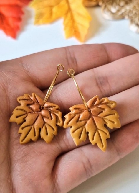 Boucles d'oreilles feuilles automnales